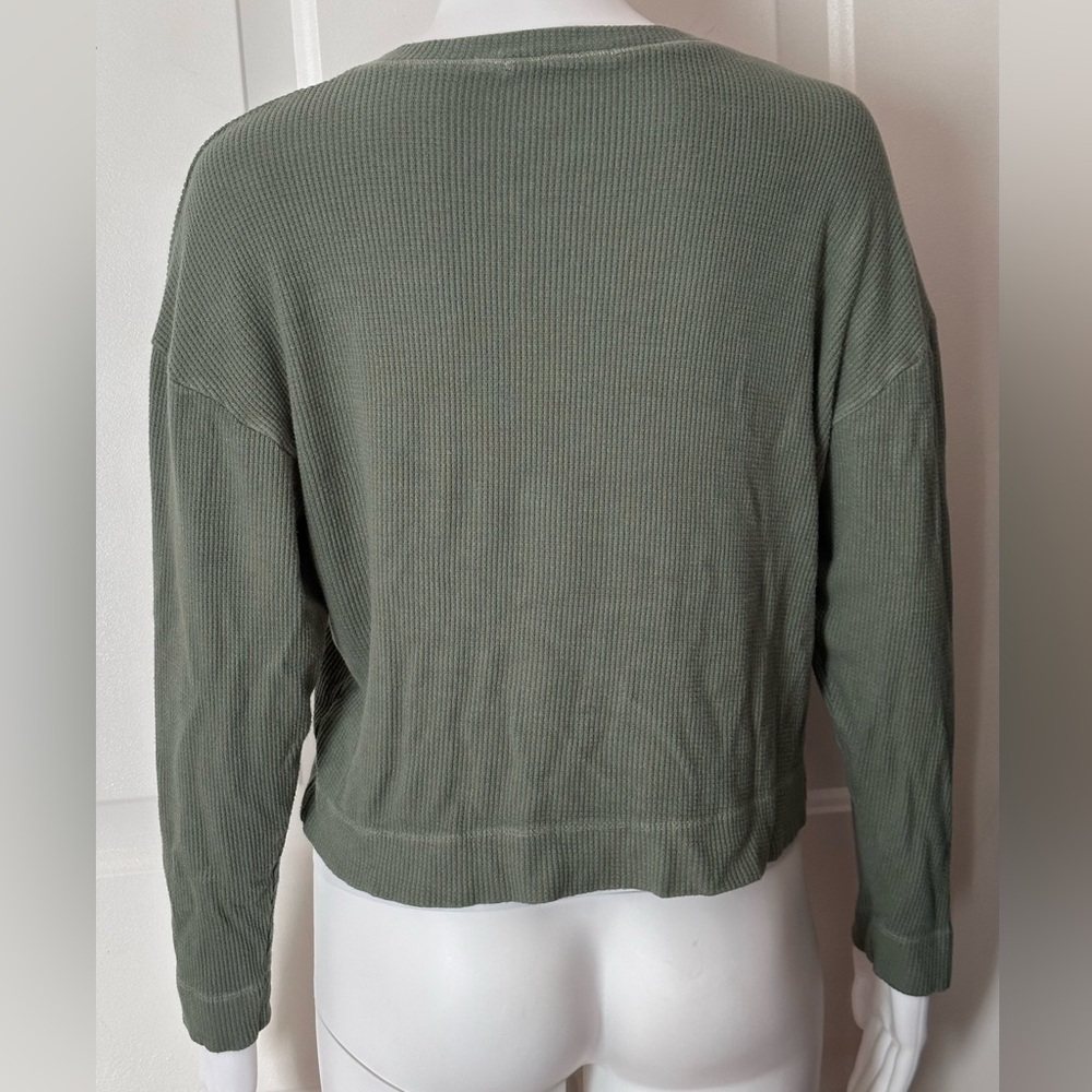 Stateside Waffle Knit Boxy Henley - Picture 4 of 8